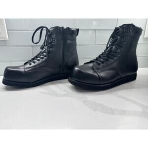 Mt. Emey Genuine Leather Black Orthopedic Boots Men's Size 15 Extra Wide - NIB